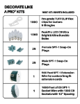 C9 Decorate Like a Pro® Kit - 1000' LED Diamond Faceted Pure White Green Wire w/12" Bulb Spacing